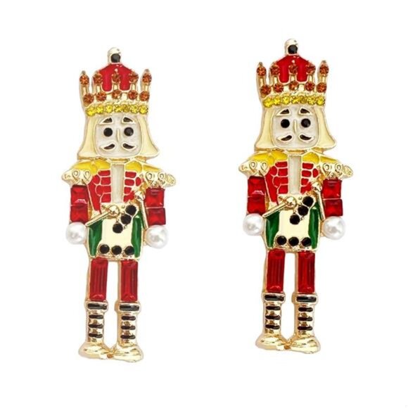 Christmas Nutcracker Earrings - Picture 6 of 7